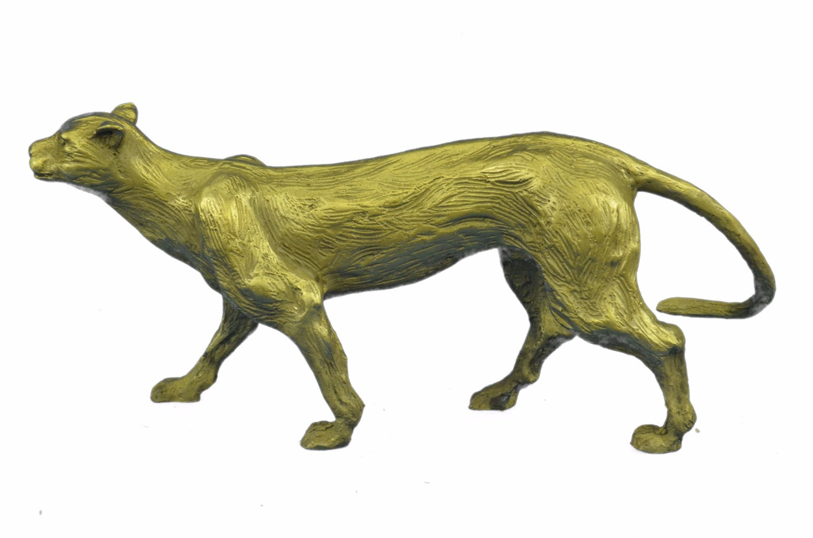 BRONZE SCULPTURE LION PANTHER TIGER PUMA COUGAR BIG CAT STATUE AFRICAN ART DECO
