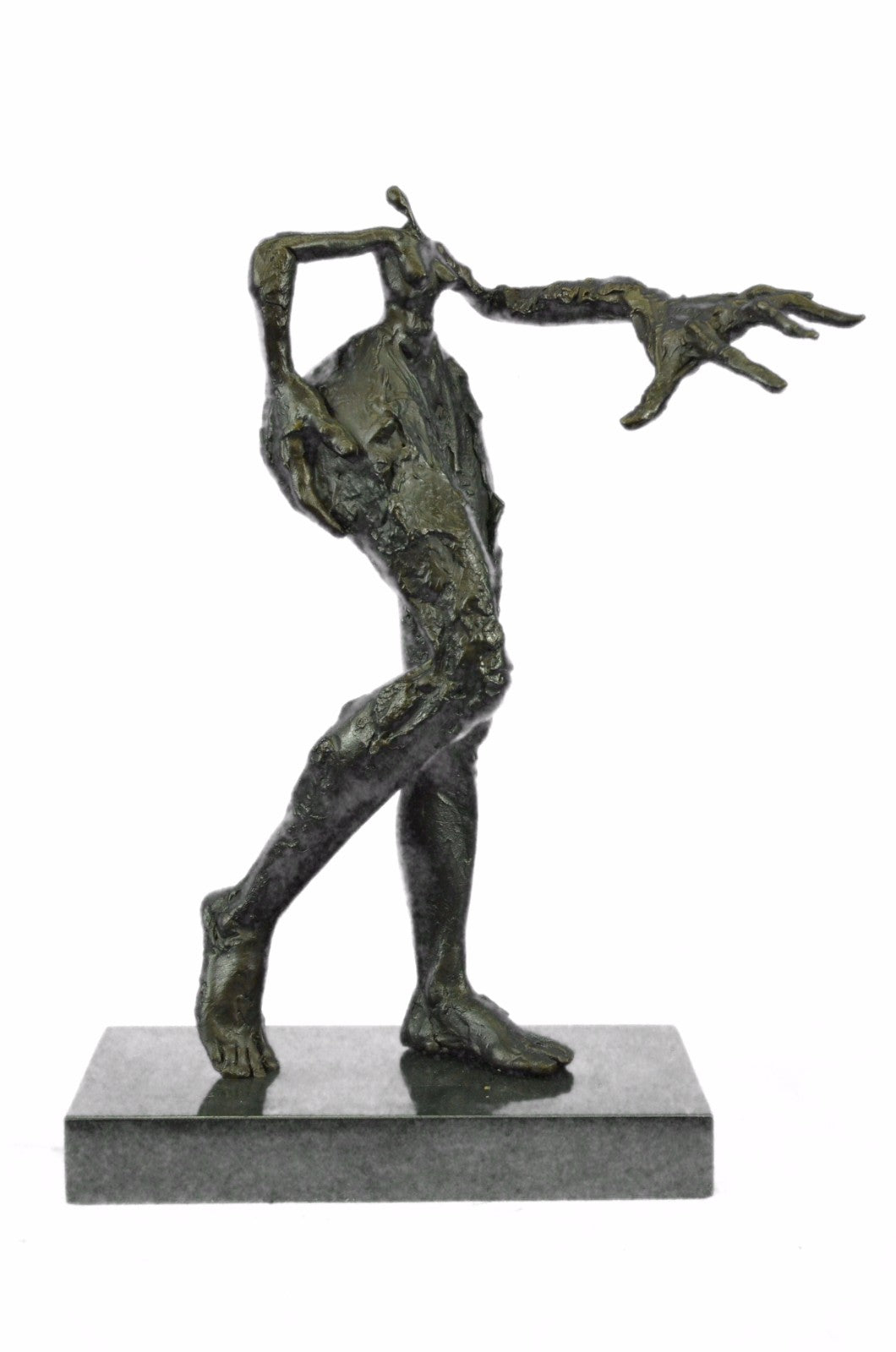 Abstract Modern Art Female Woman Bronze Artist by Dali Bronze Sculpture Figure