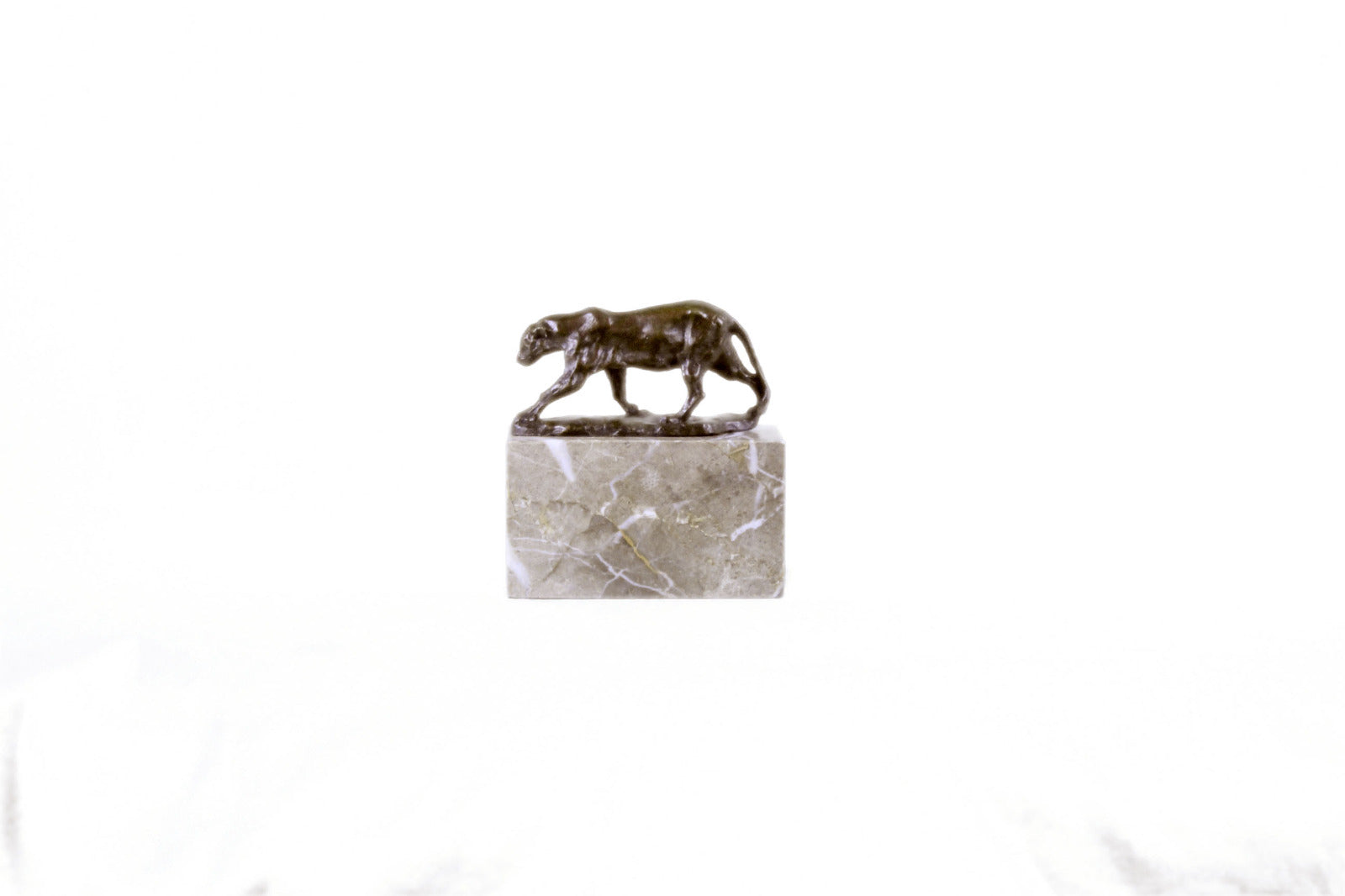 Handcrafted bronze sculpture SALE Book Bookend Lioness Panther Bugatti Signed