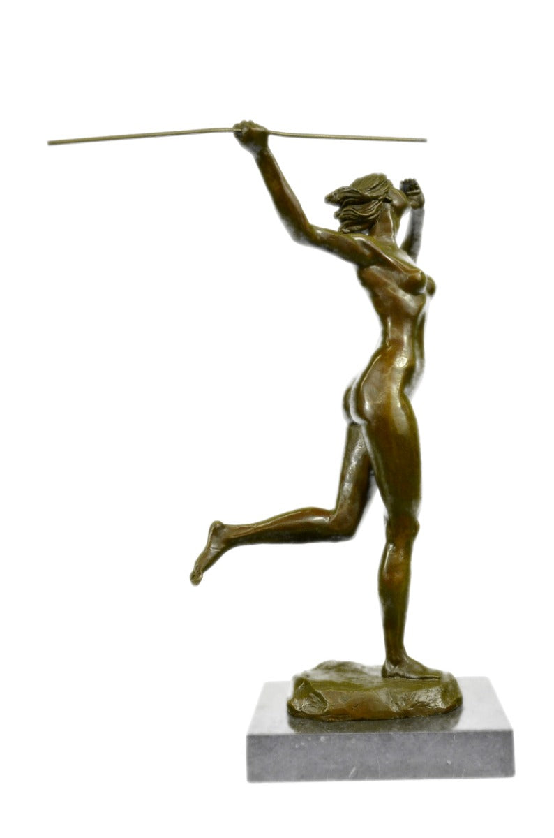 Premium Bronze Lost Wax “Amazon Warrior Girl” Nude Sculpture by Vitaleh – European Made | Buy Hot Bronze Art Sale