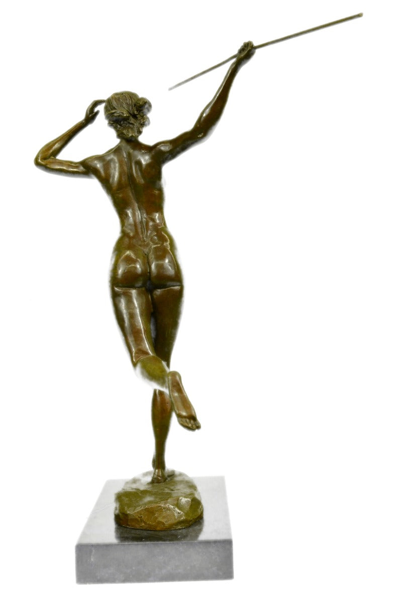 Premium Bronze Lost Wax “Amazon Warrior Girl” Nude Sculpture by Vitaleh – European Made | Buy Hot Bronze Art Sale