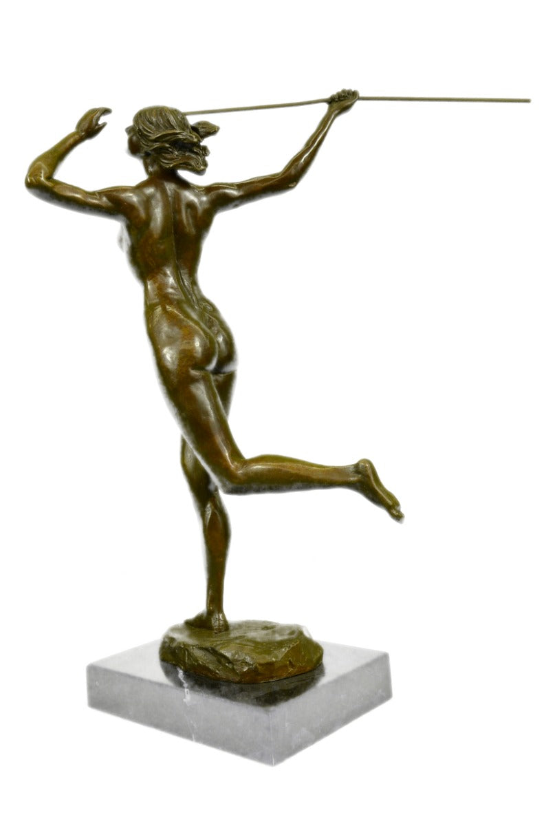 Premium Bronze Lost Wax “Amazon Warrior Girl” Nude Sculpture by Vitaleh – European Made | Buy Hot Bronze Art Sale