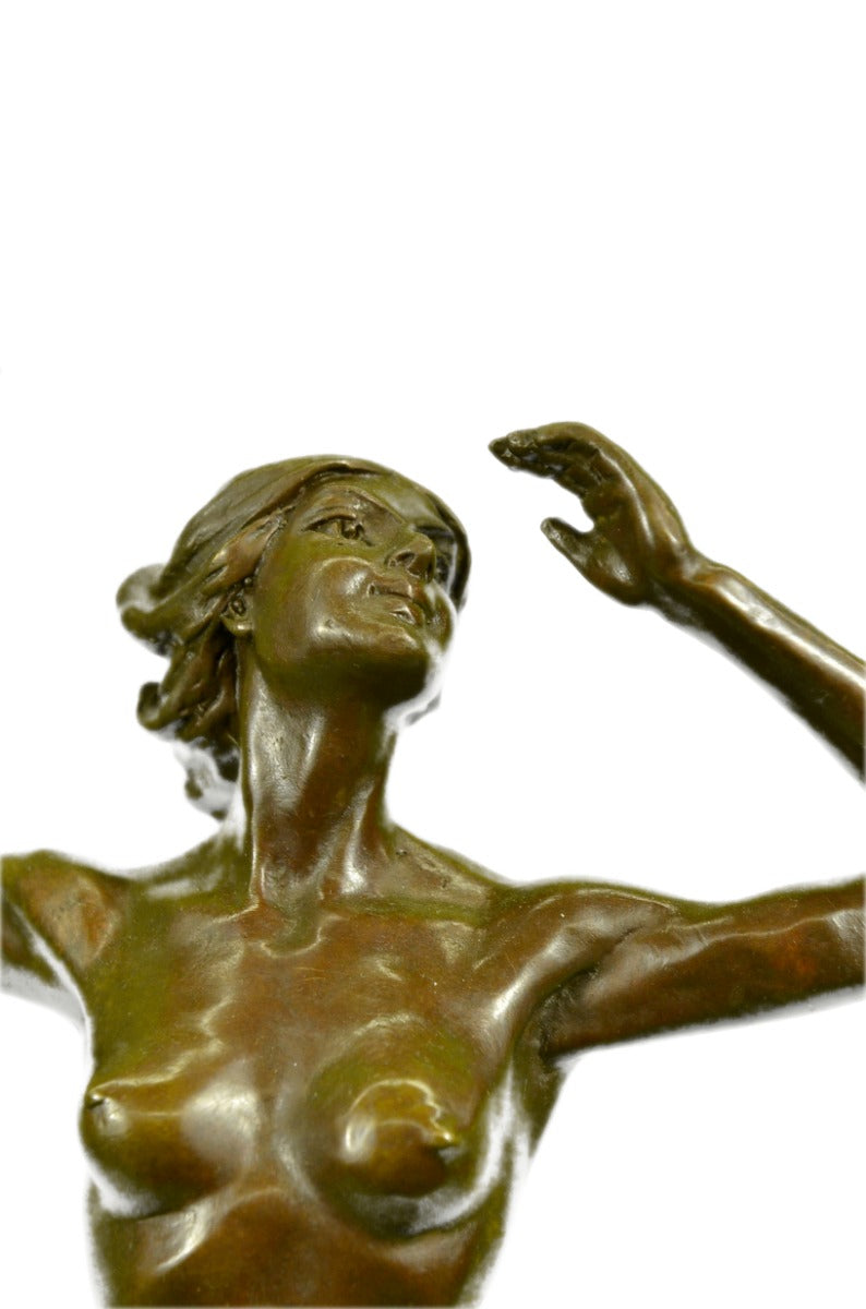 Premium Bronze Lost Wax “Amazon Warrior Girl” Nude Sculpture by Vitaleh – European Made | Buy Hot Bronze Art Sale