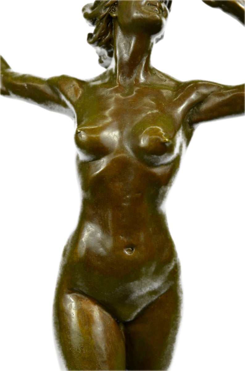 Premium Bronze Lost Wax “Amazon Warrior Girl” Nude Sculpture by Vitaleh – European Made | Buy Hot Bronze Art Sale