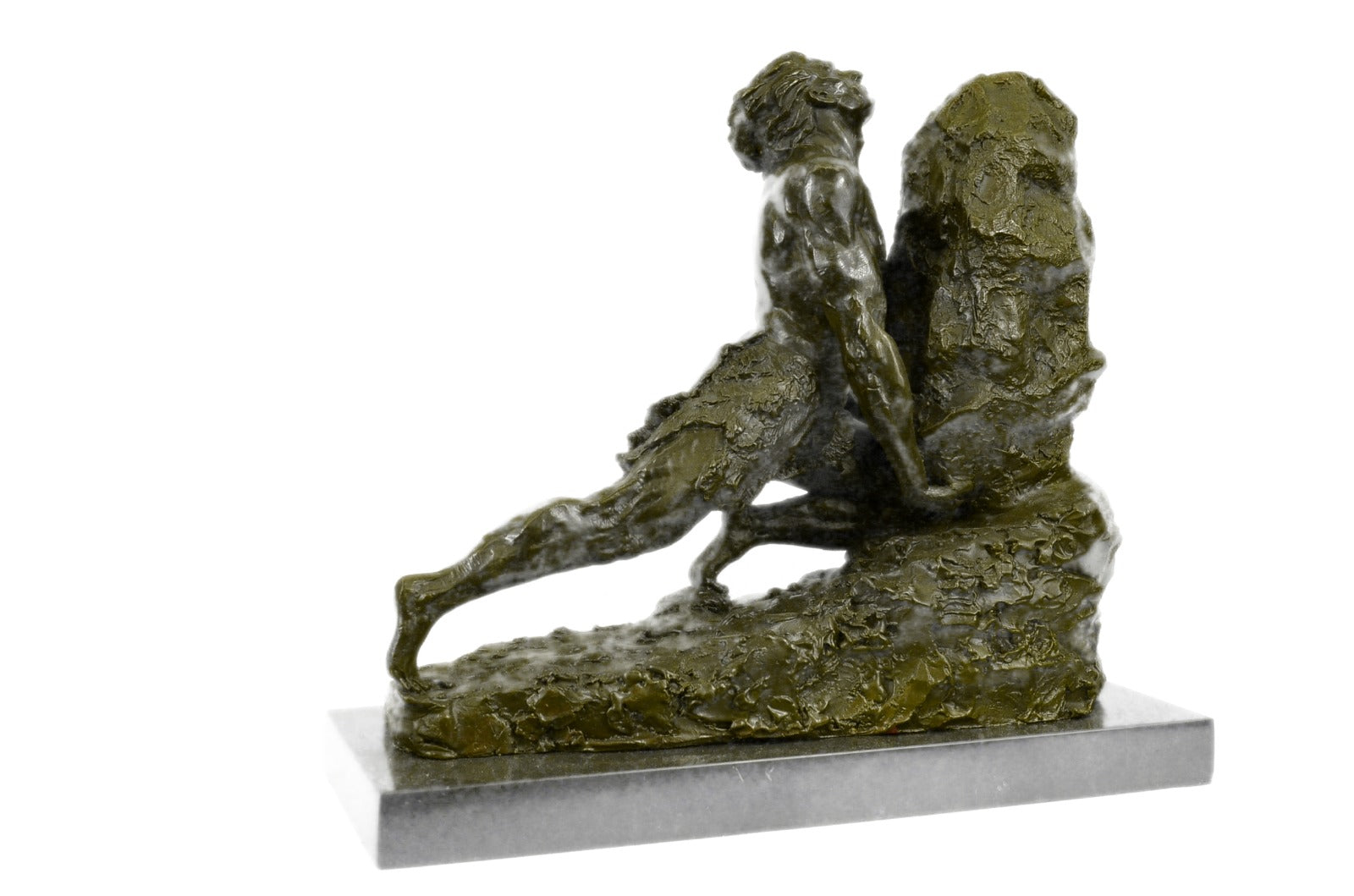 Handcrafted bronze sculpture SALE Push Male Cast Hot French Gregoire Rene After