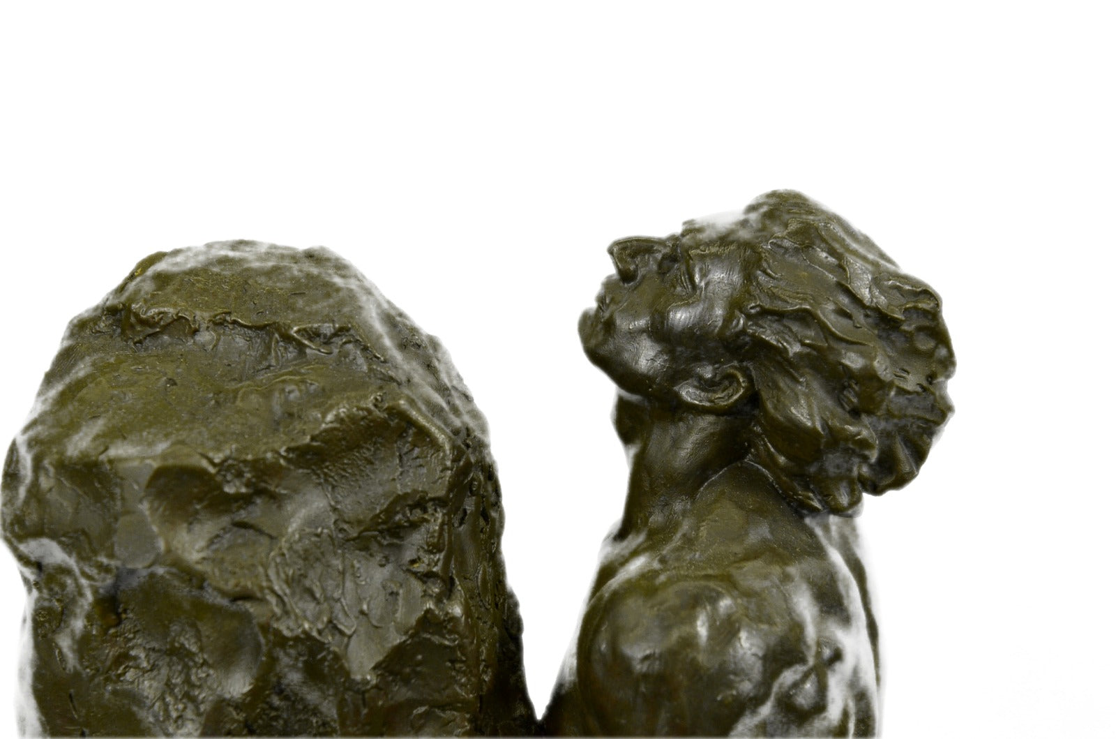 Handcrafted bronze sculpture SALE Push Male Cast Hot French Gregoire Rene After