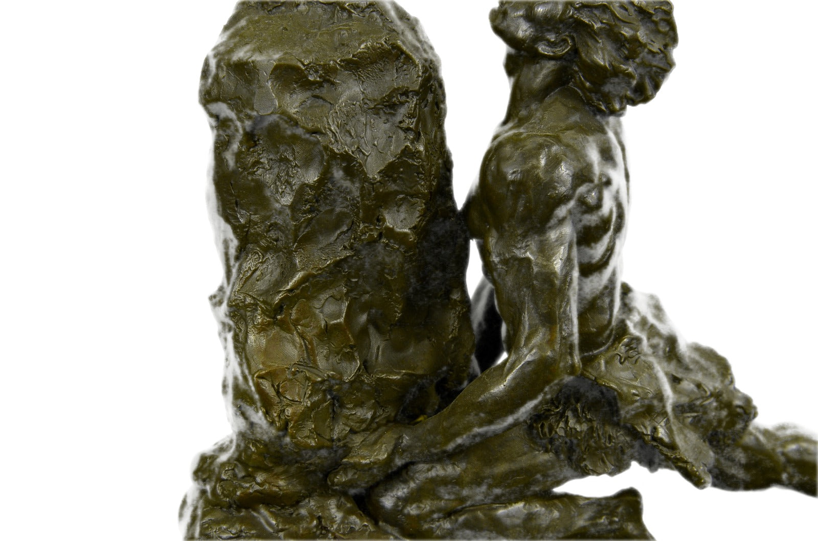 Handcrafted bronze sculpture SALE Push Male Cast Hot French Gregoire Rene After