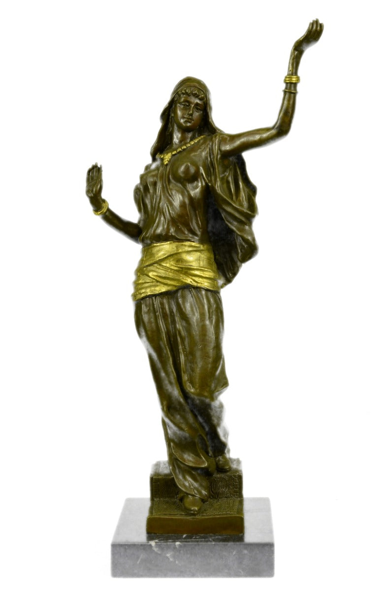 BRONZE ART DECO SCULPTURE STATUE FIGURINE FIGURE ORNAMENT GIRL BY ALDO VITALEH