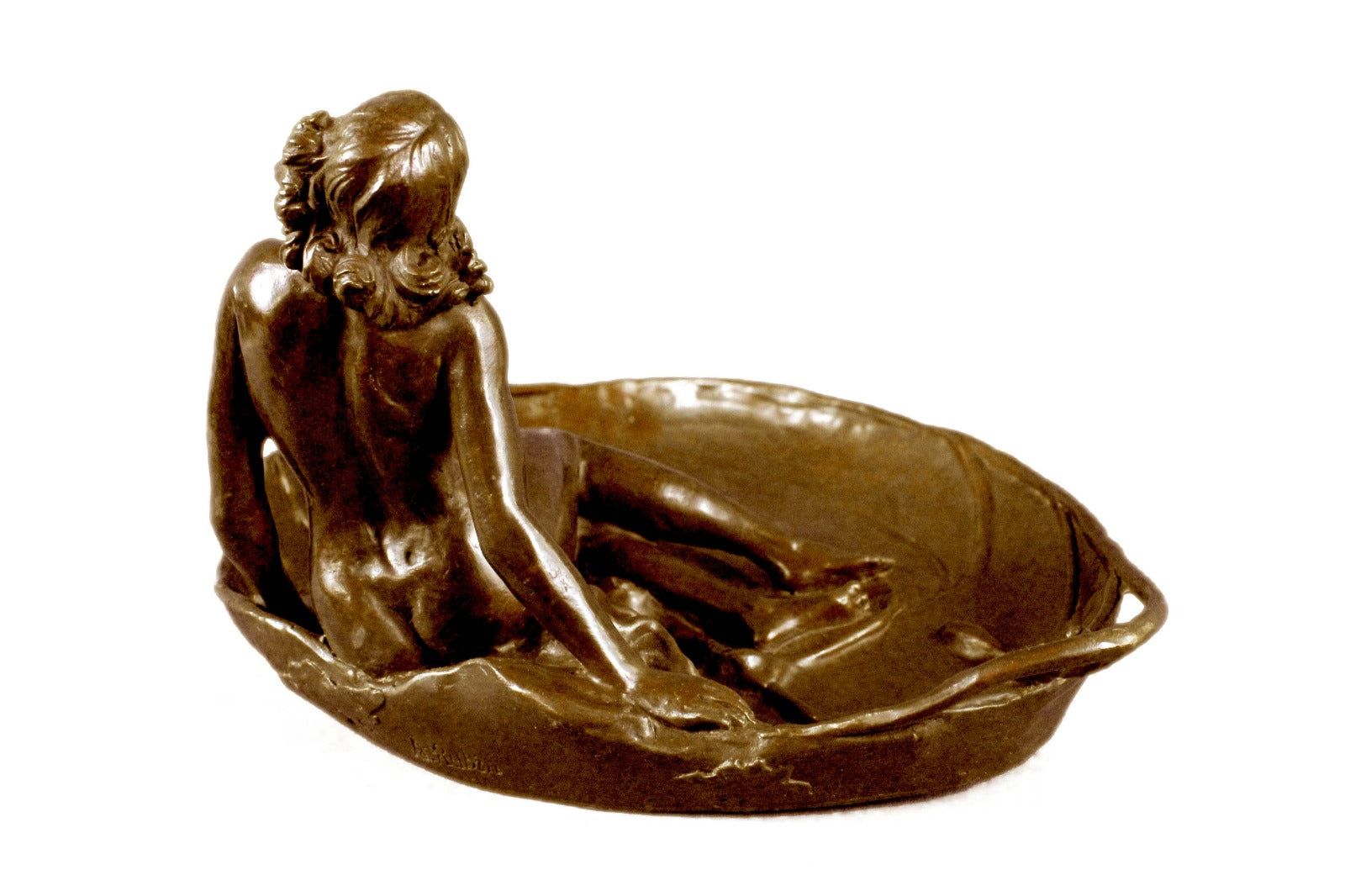 Soap Dish for Bathroom Home Deco Bronze Sculpture Original Hand Crafted Figure