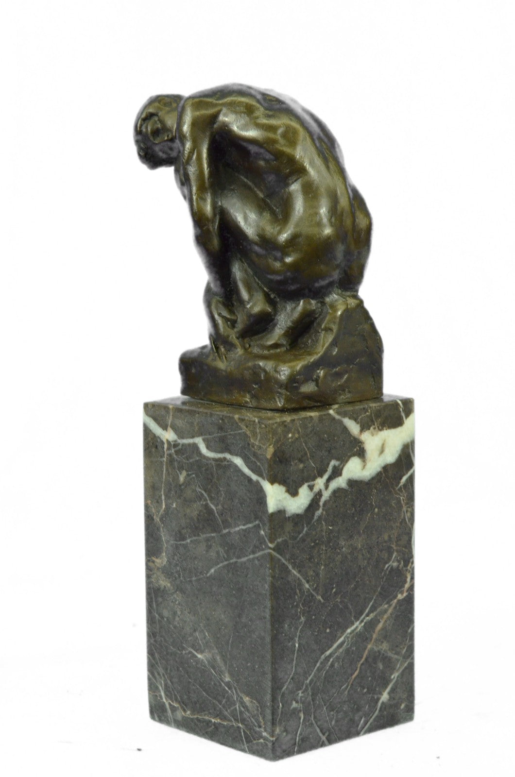 Buy Nude Young Male Bronze Statue – Elegant Hot Cast Sculpture on Marble Base for Home, Office, or Gift
