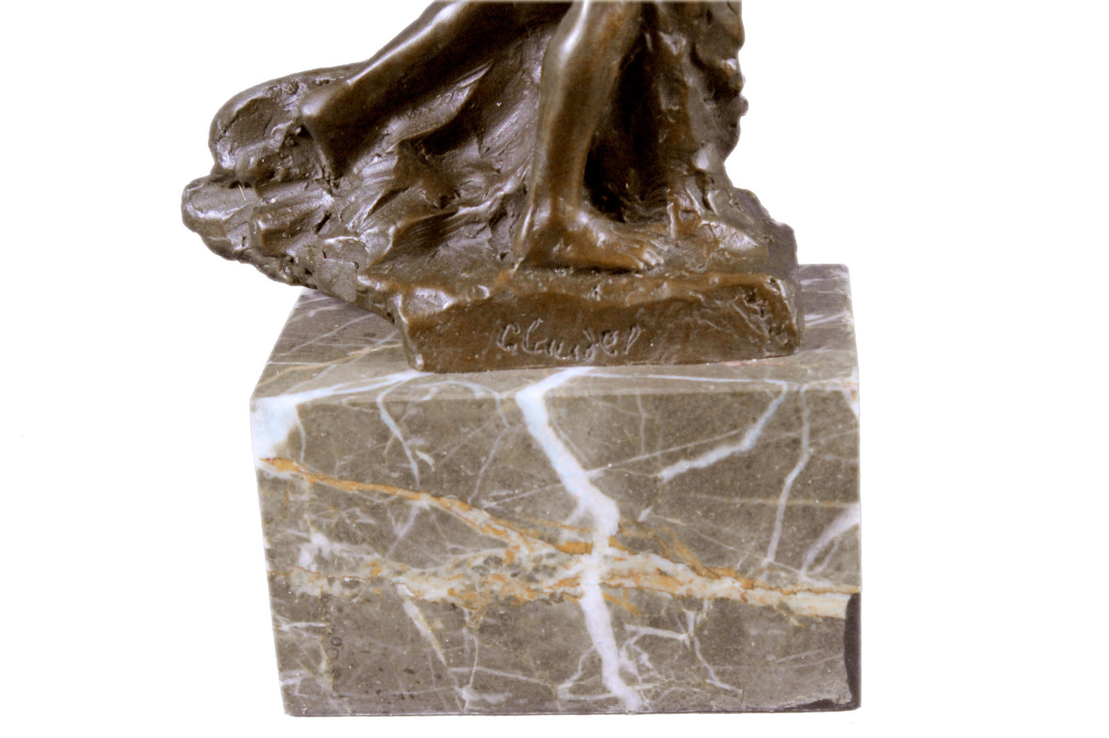 Hand Made Statue Eternal Idol By Rodin Nude Couple Bronze Sculpture Figurine Art