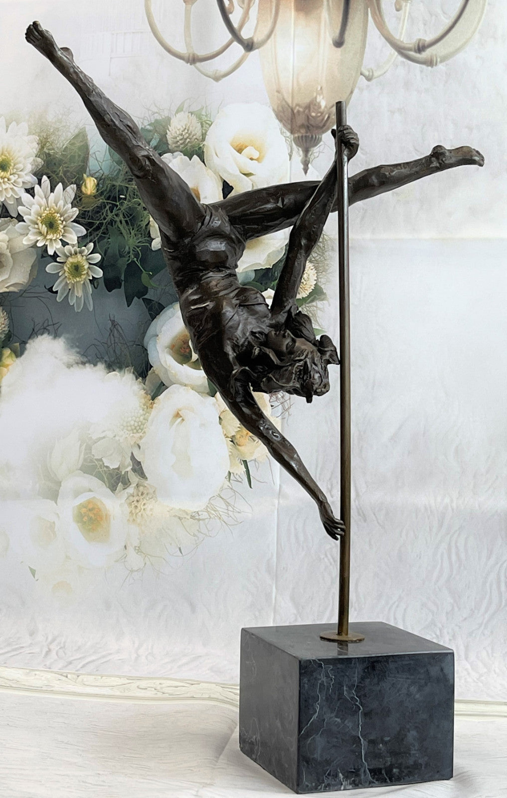 Young Woman Gymnast Hot Cast Gymnastic Home Decor Bronze Very Large Hand Art
