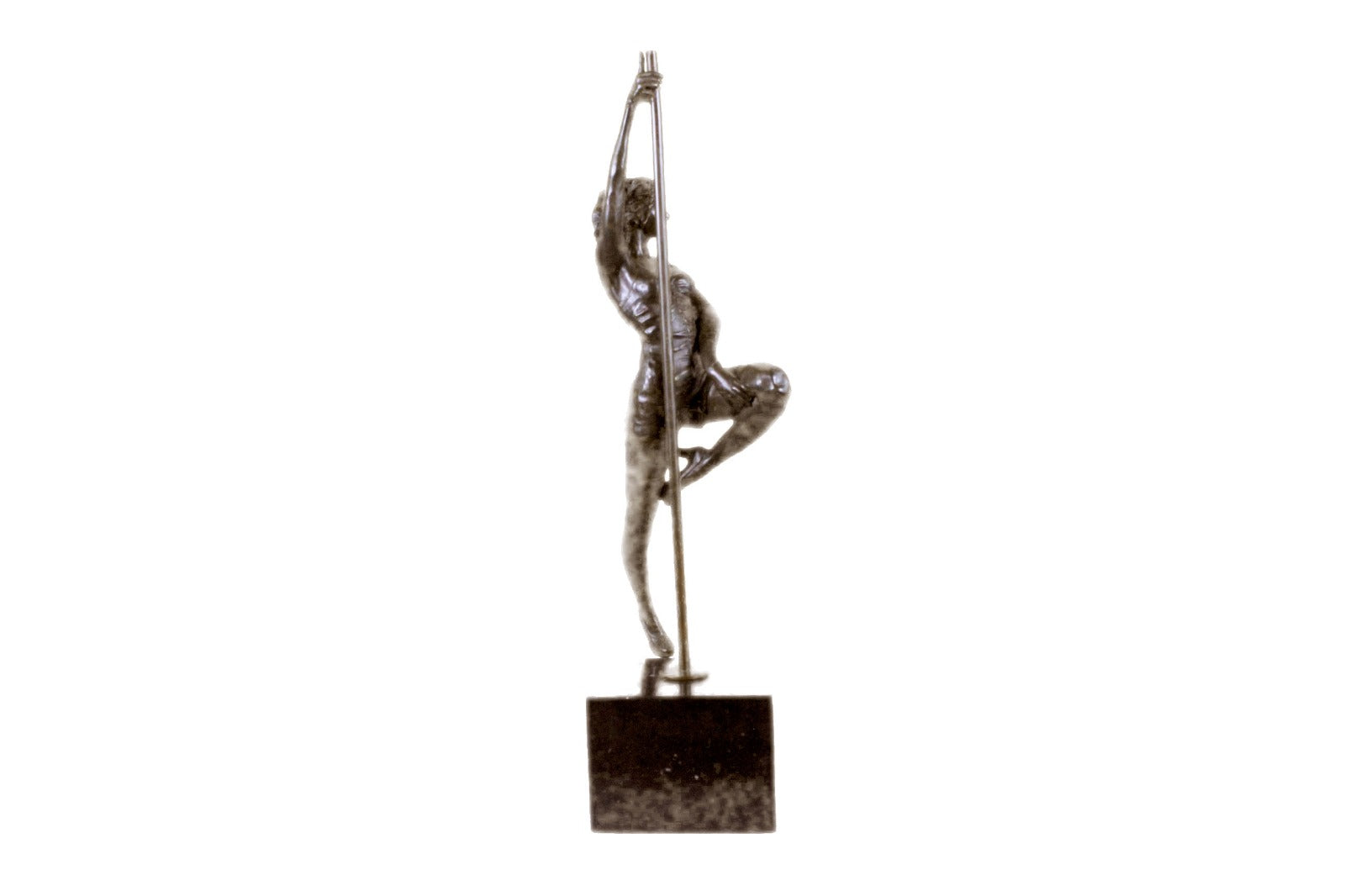 Handcrafted bronze sculpture SALE Vitaleh Base Marble Dancer Pole Lbs 14 Large