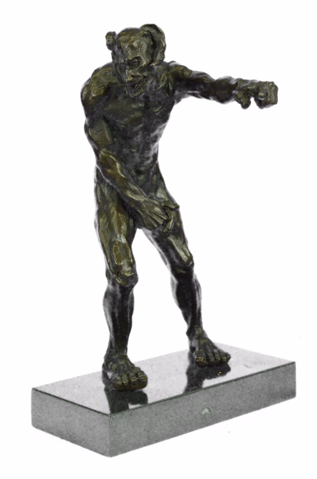 Collector’s Edition “Devil Holding His Manhood” Bronze Sculpture – Erotic Art by Milo