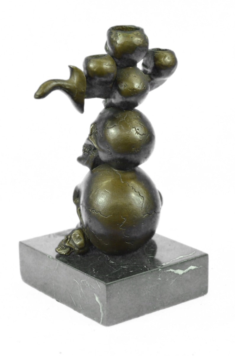 Handcrafted bronze sculpture SALE Offic Home Sword Skulls Skull Original Signal