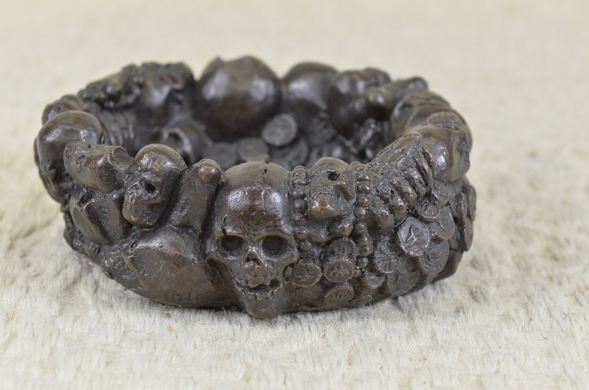 Skull Vanite Unique Ashtray Bronze Sculpture Special Husband Valentine Gift Sale