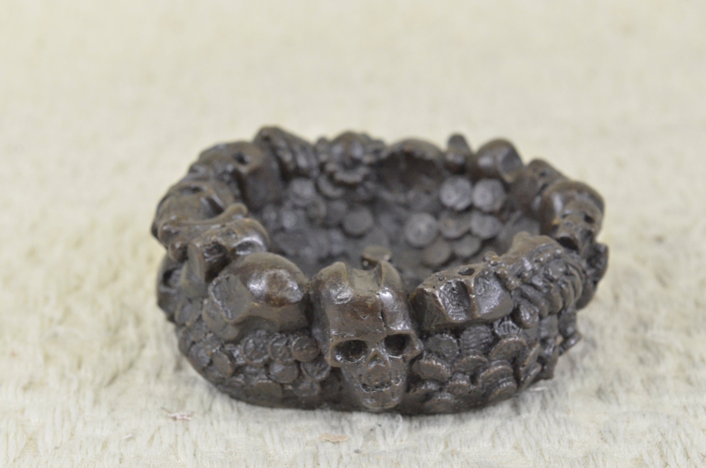 Skull Vanite Unique Ashtray Bronze Sculpture Special Husband Valentine Gift Sale