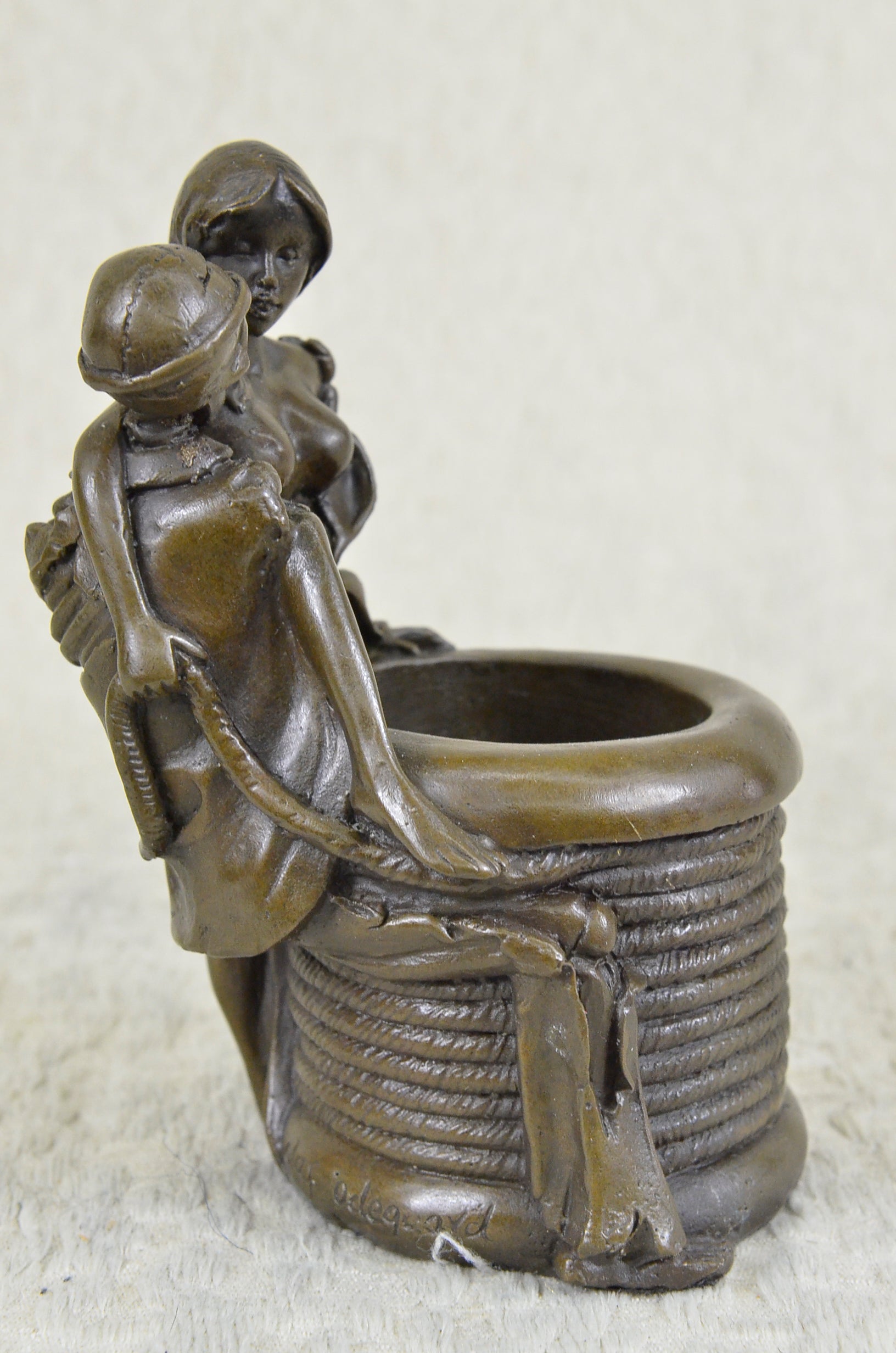 Gothic Bronze Sculpture Skeleton – Nude Figurine Art Decor by Olaf Odegaard
