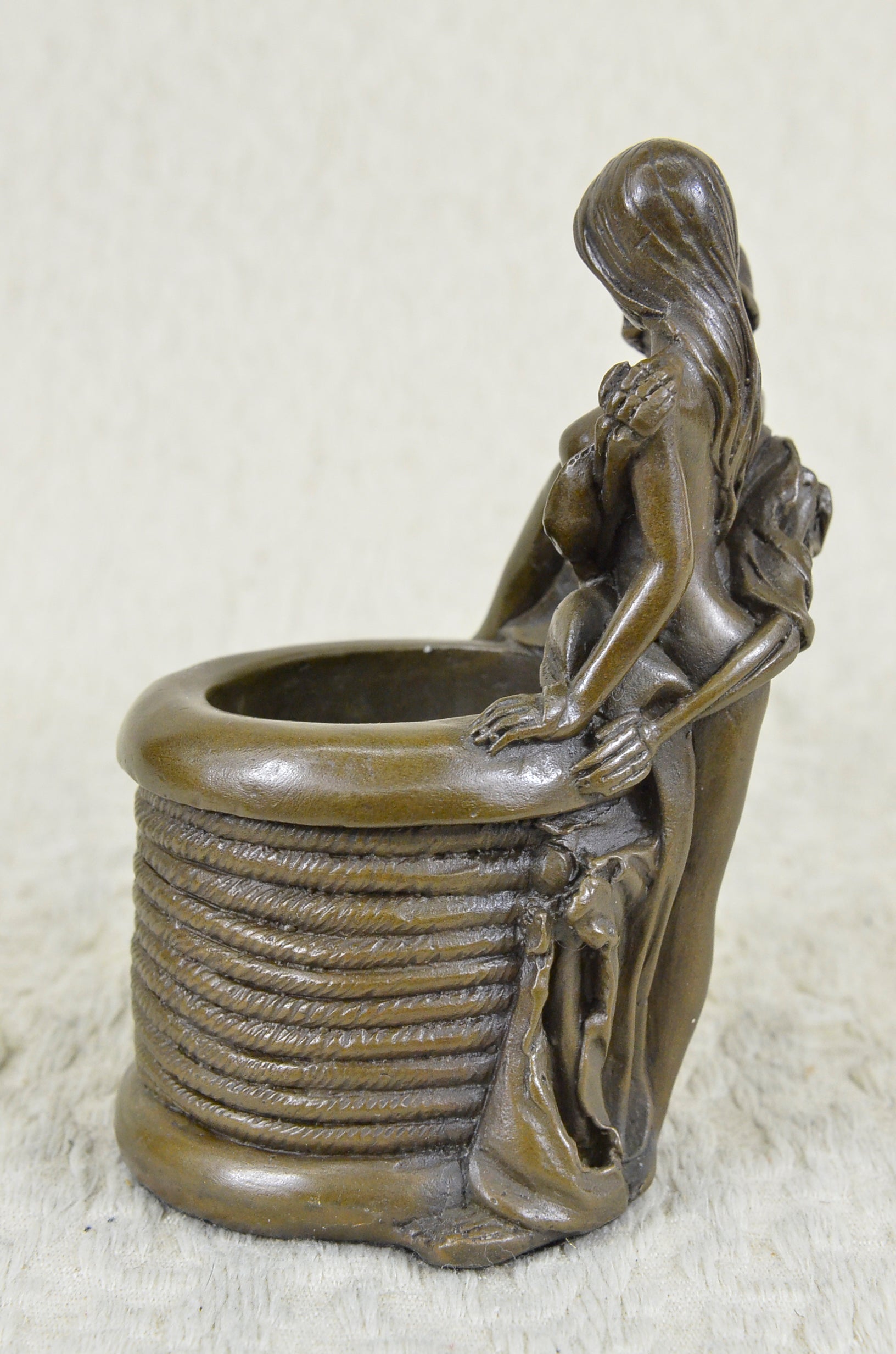 Gothic Bronze Sculpture Skeleton – Nude Figurine Art Decor by Olaf Odegaard