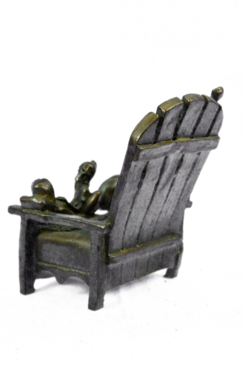 Resting Nymph Skeleton Sculpture Rare Cast Hot Handcrafted Art Original Bronze