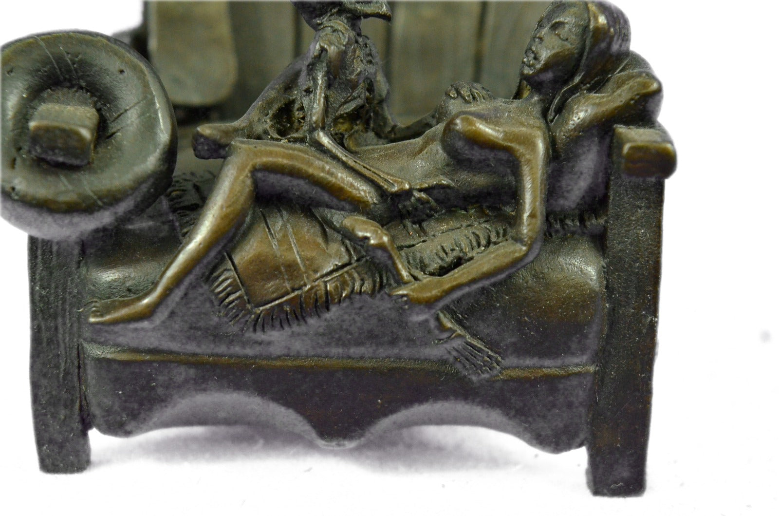 Resting Nymph Skeleton Sculpture Rare Cast Hot Handcrafted Art Original Bronze