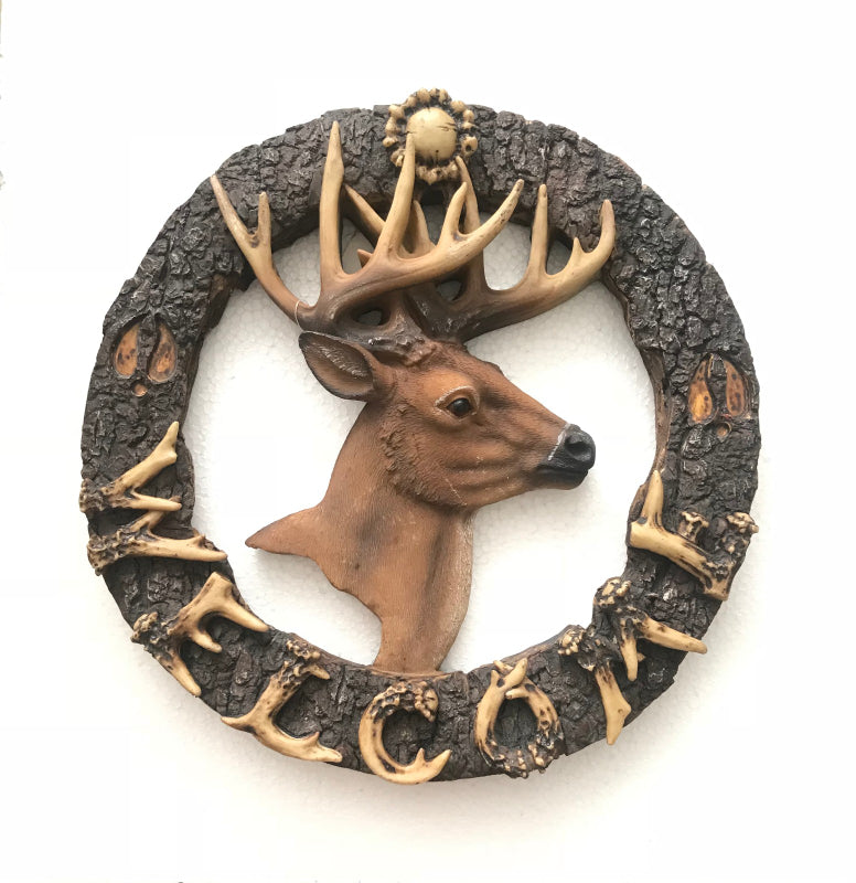 Bronze Resin Sculpture Stag Deer Buck "Western Moments" Welcome Home Decor Sale