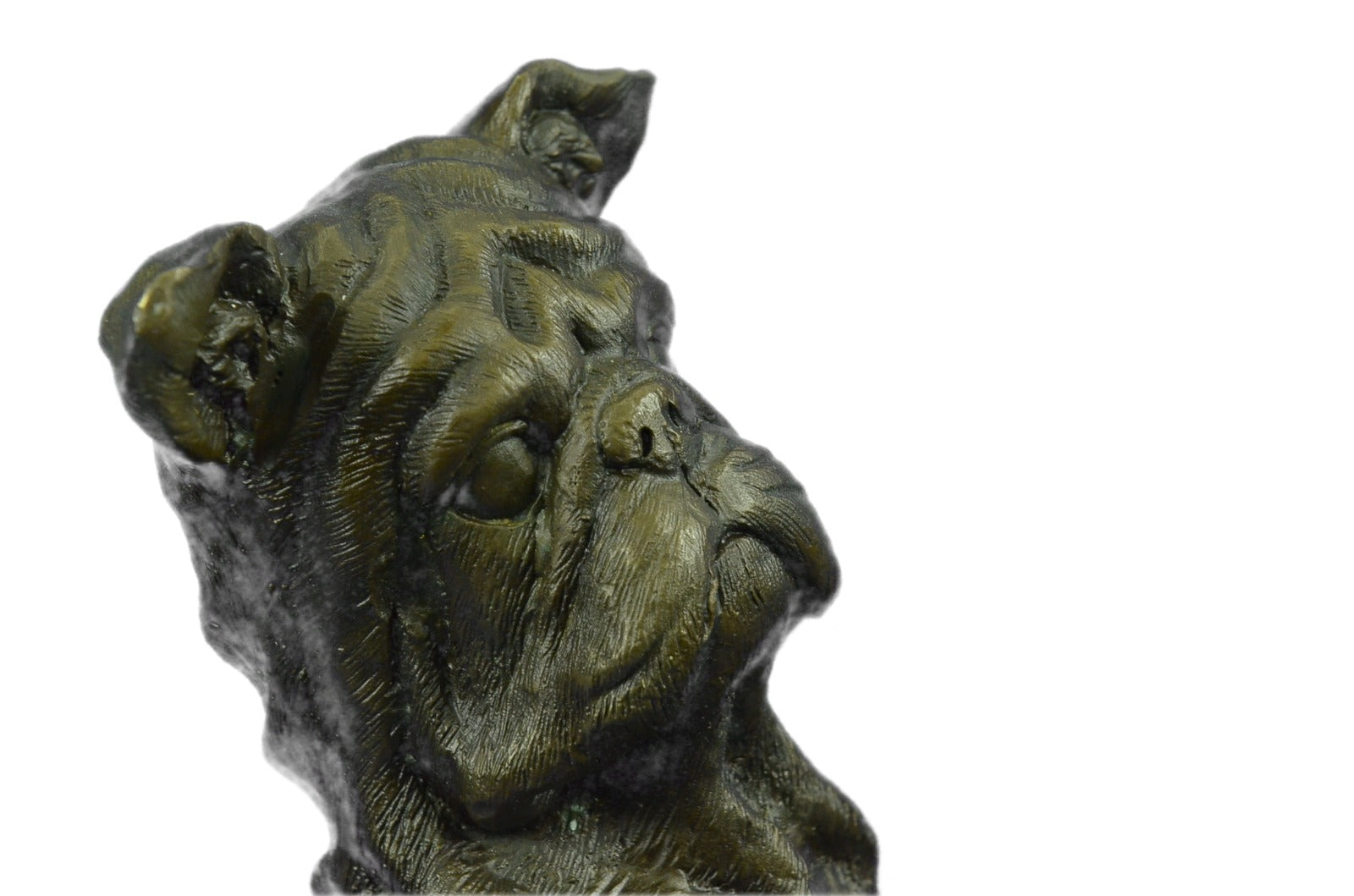Art Deco Hot Cast English Bulldog Dog with Wagon Bronze Sculpture Figurine SALE