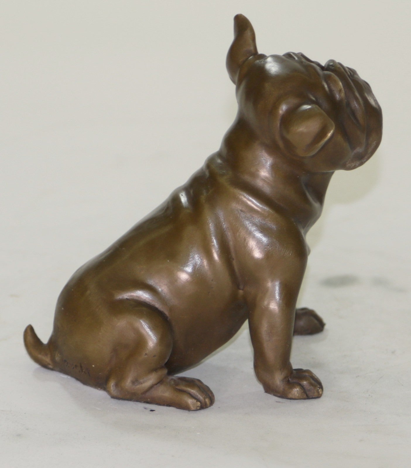 English Bulldog Dog Lover Bronze Statue Sculpture Collectible Figurine Decor Art