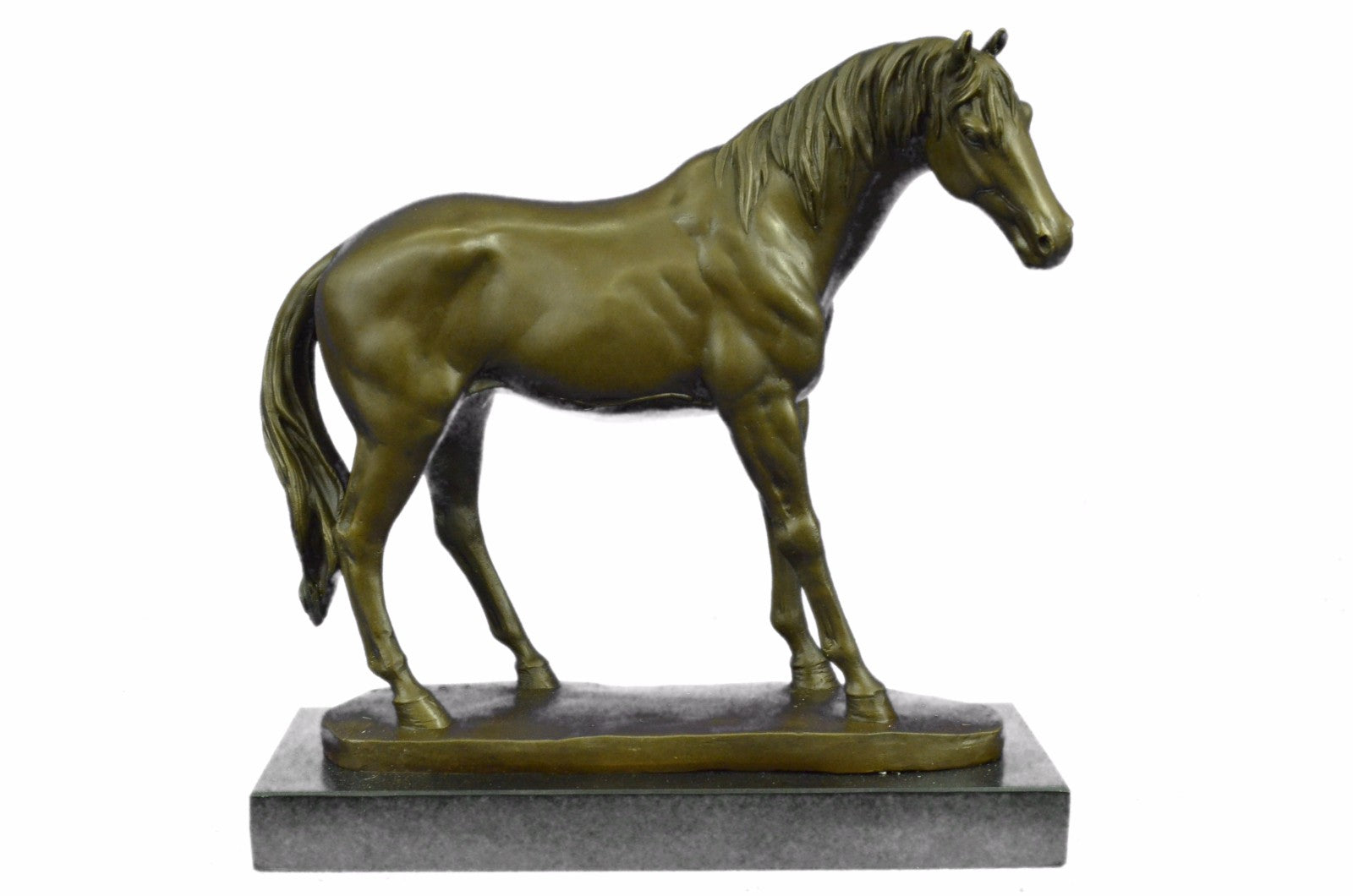 Large 13 Lbs Mene Racing Horse Stallion Bronze SCulpture Hot Cast Figure Decor