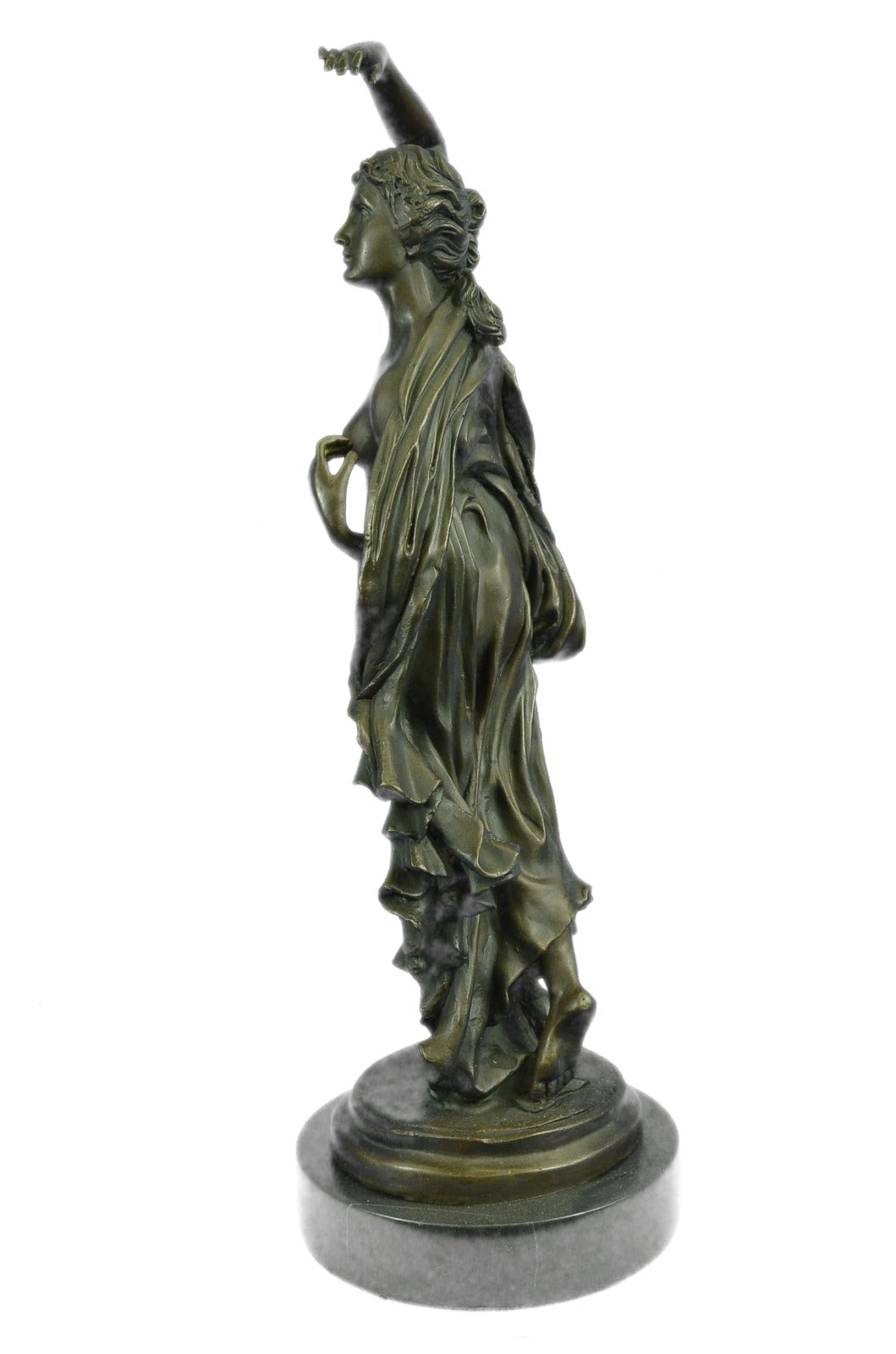 Sensual Modest Nude Girl Figure Athlete Bronze Marble Statue Art Sculpture Large