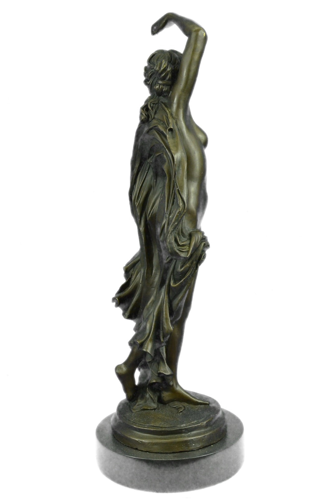 Sensual Modest Nude Girl Figure Athlete Bronze Marble Statue Art Sculpture Large