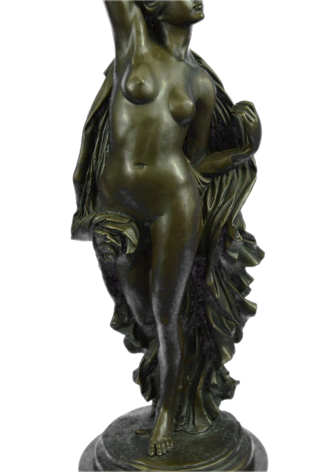 Sensual Modest Nude Girl Figure Athlete Bronze Marble Statue Art Sculpture Large