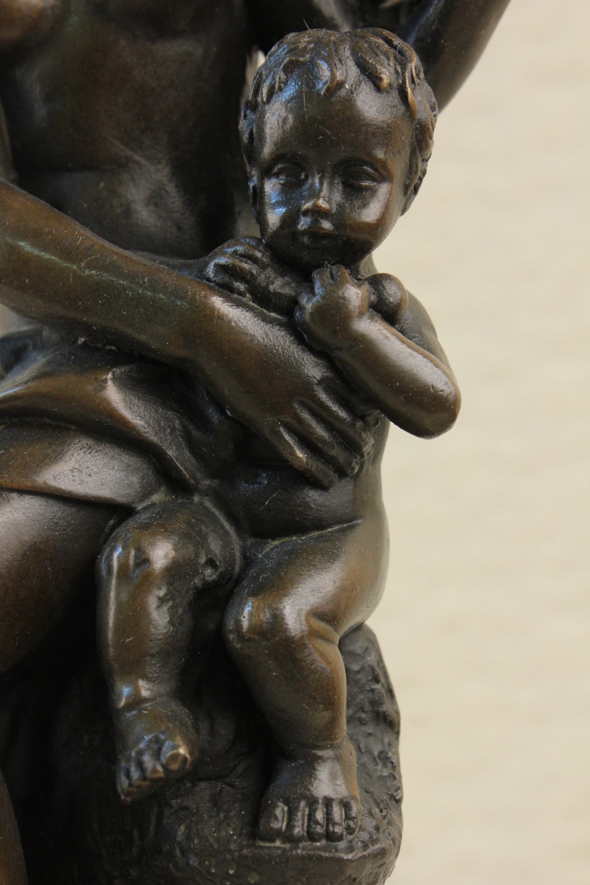Large Nude Statue Venus Bronze With Figurine Cherub Sculpture Art Deco Artwork