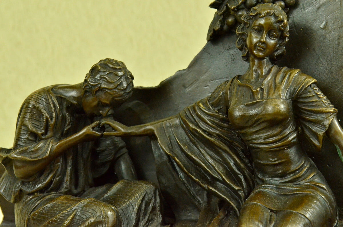 ROMANTIC COUPLE LOVE ROMANCE Handcrafted Art Bronze Sculpture Statue Figurine
