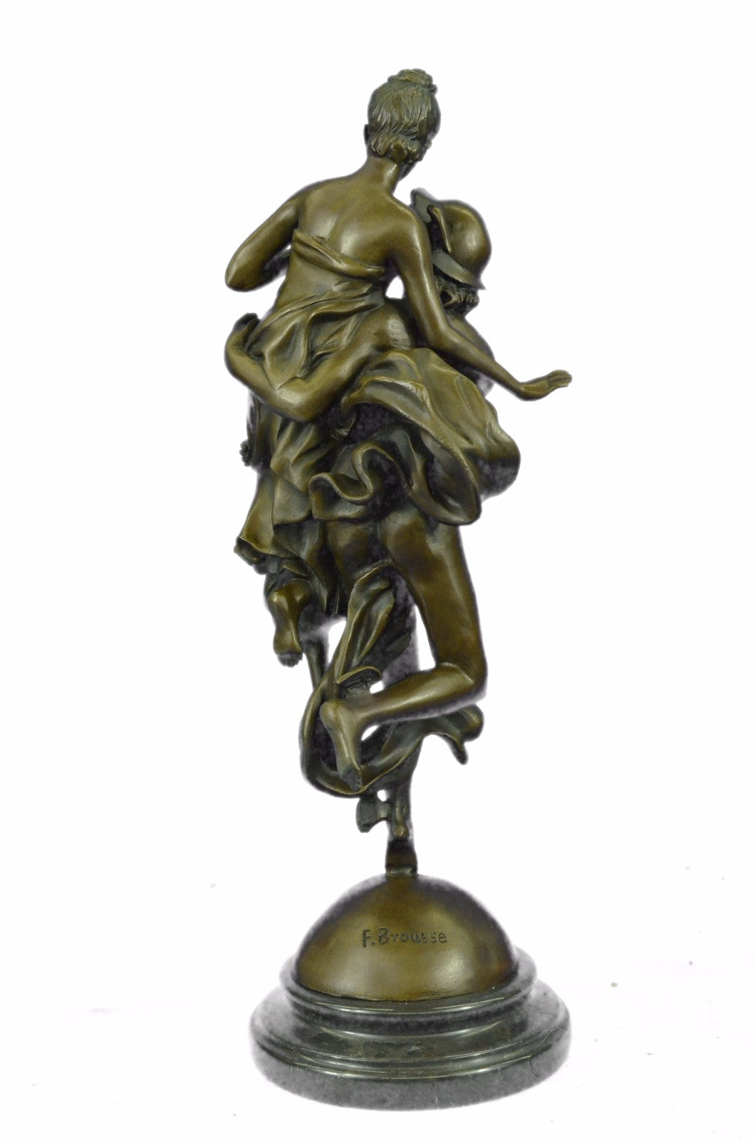 Art Deco Mythical Fantasy Fling Mercury Hotcast Bronze Masterpiece Figurine Fig