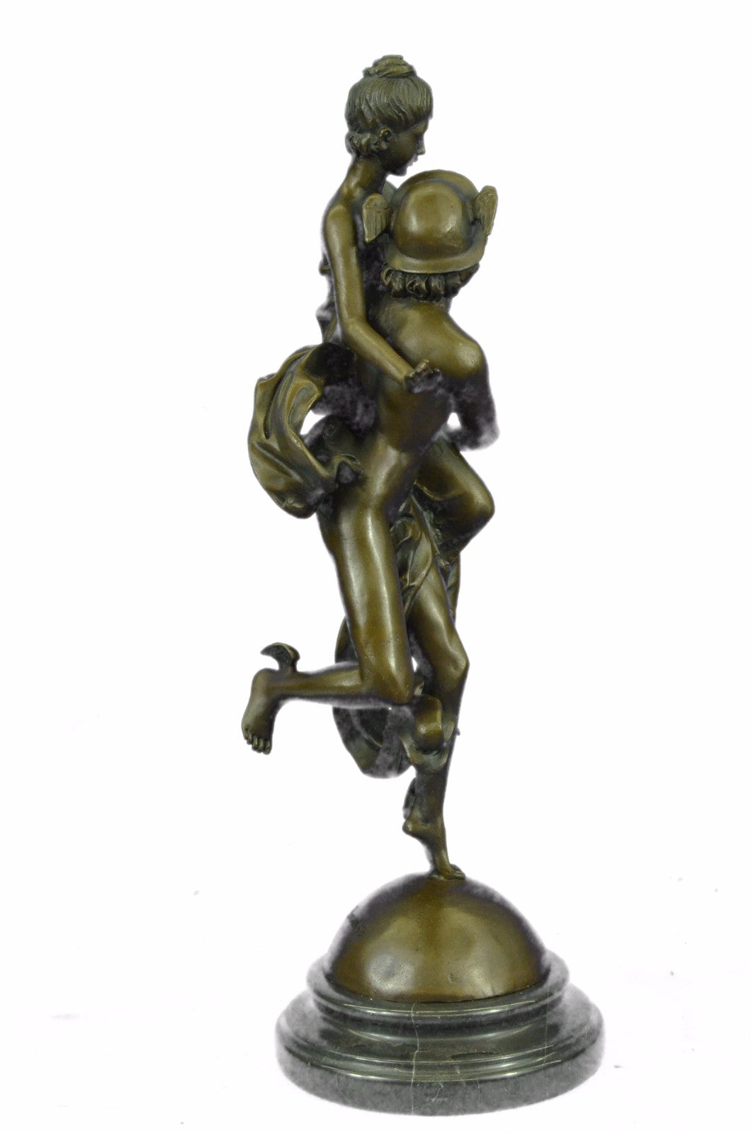 Art Deco Mythical Fantasy Fling Mercury Hotcast Bronze Masterpiece Figurine Fig