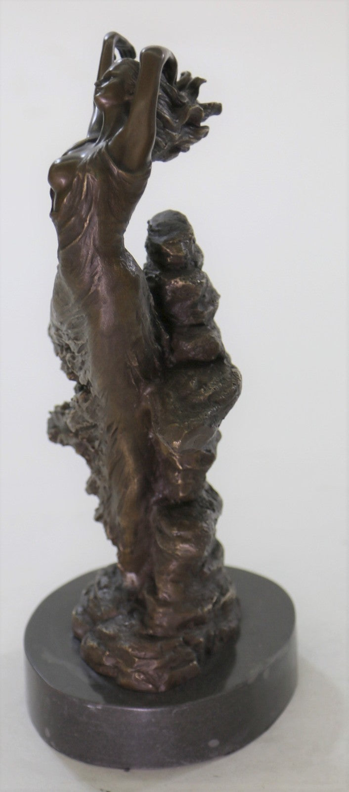 Bronze Statue Sensual Mermaid Sea Goddess Woman Art Deco Nude Figurine Sculpture