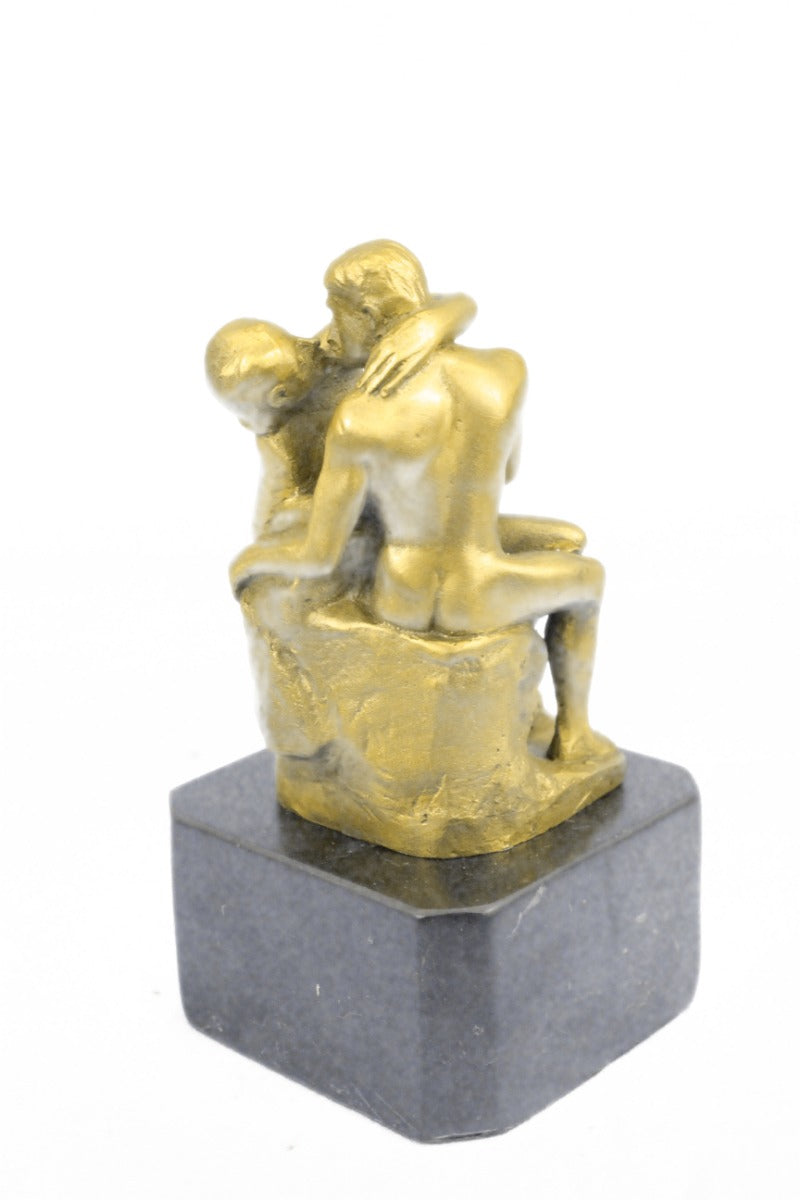 The Kiss by Rodin Solid Bronze Collectible Sculpture Handmade Statue - Gift