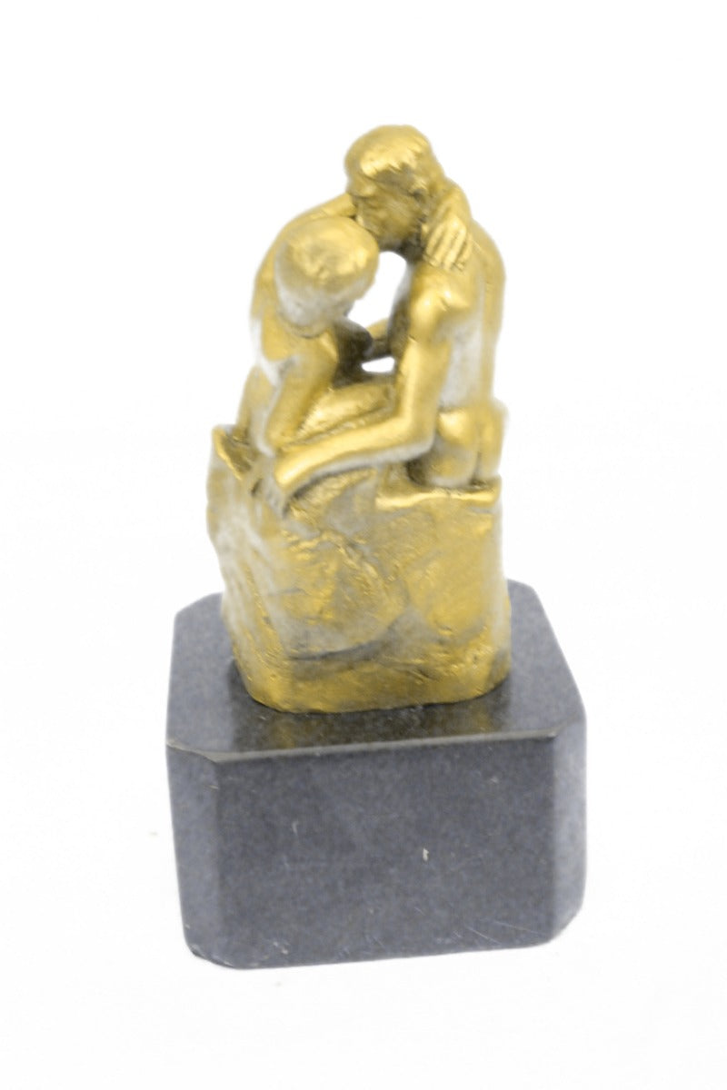 The Kiss by Rodin Solid Bronze Collectible Sculpture Handmade Statue - Gift