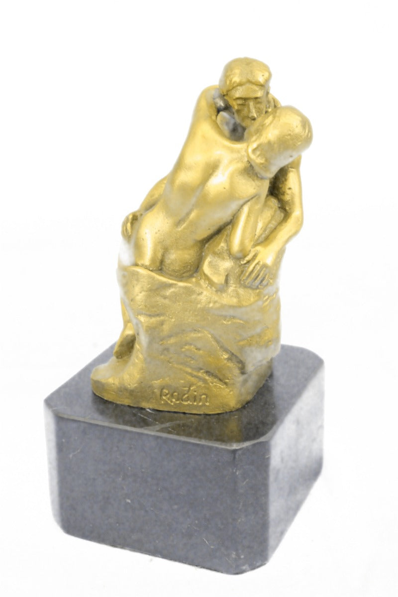 The Kiss by Rodin Solid Bronze Collectible Sculpture Handmade Statue - Gift