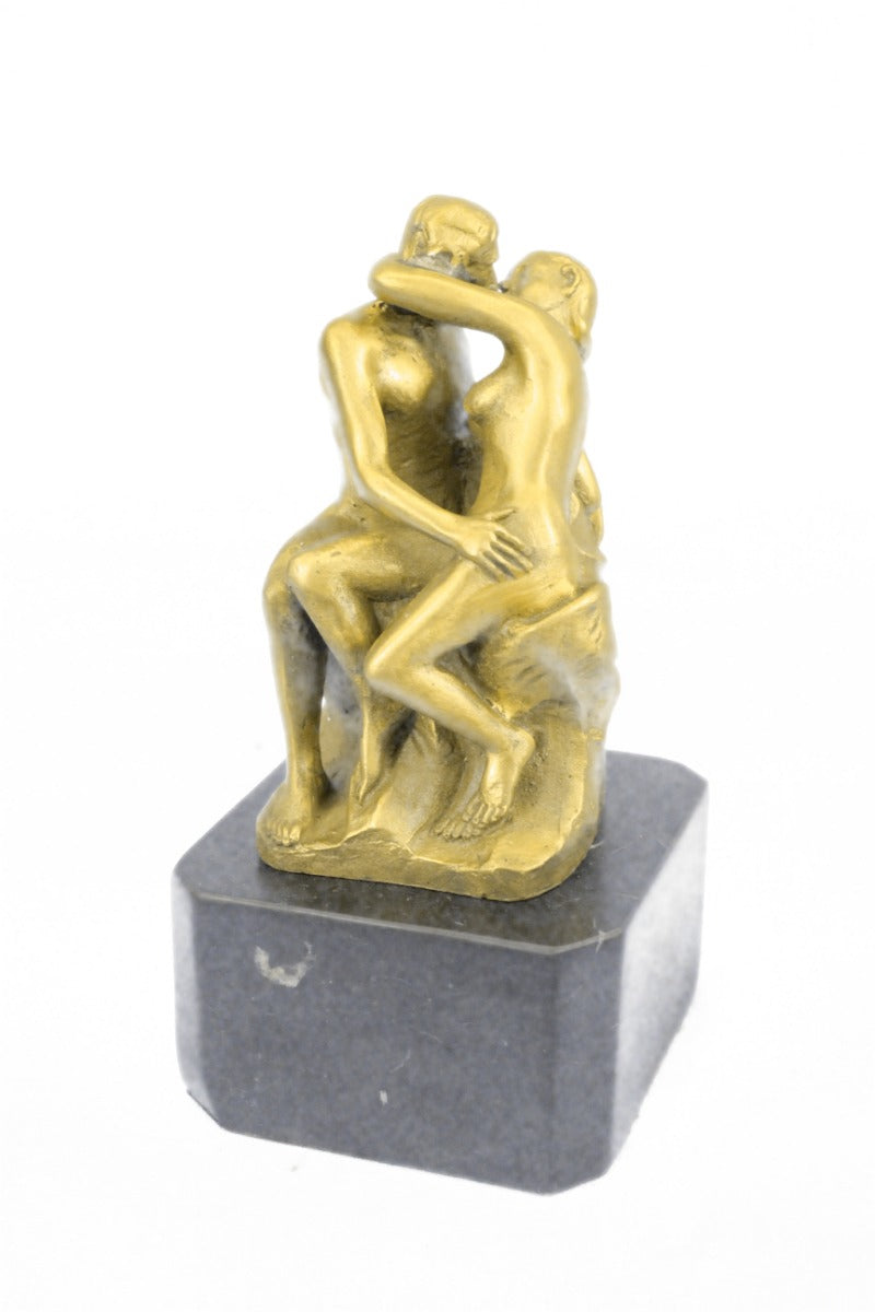 The Kiss by Rodin Solid Bronze Collectible Sculpture Handmade Statue - Gift