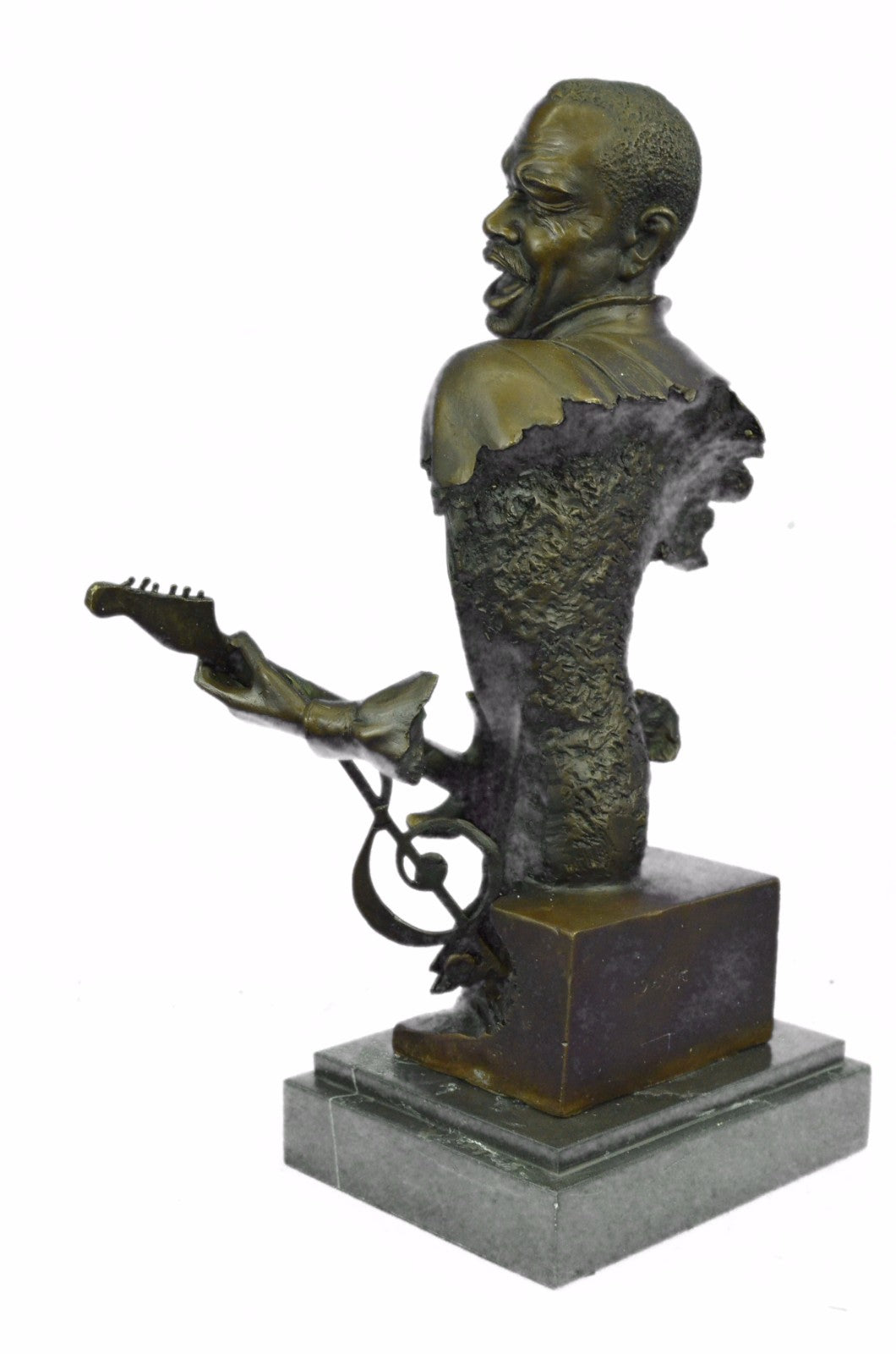 Bronze Sculpture Handcrafted Musician Music Guitar Player Hot Cast Marble Figuri