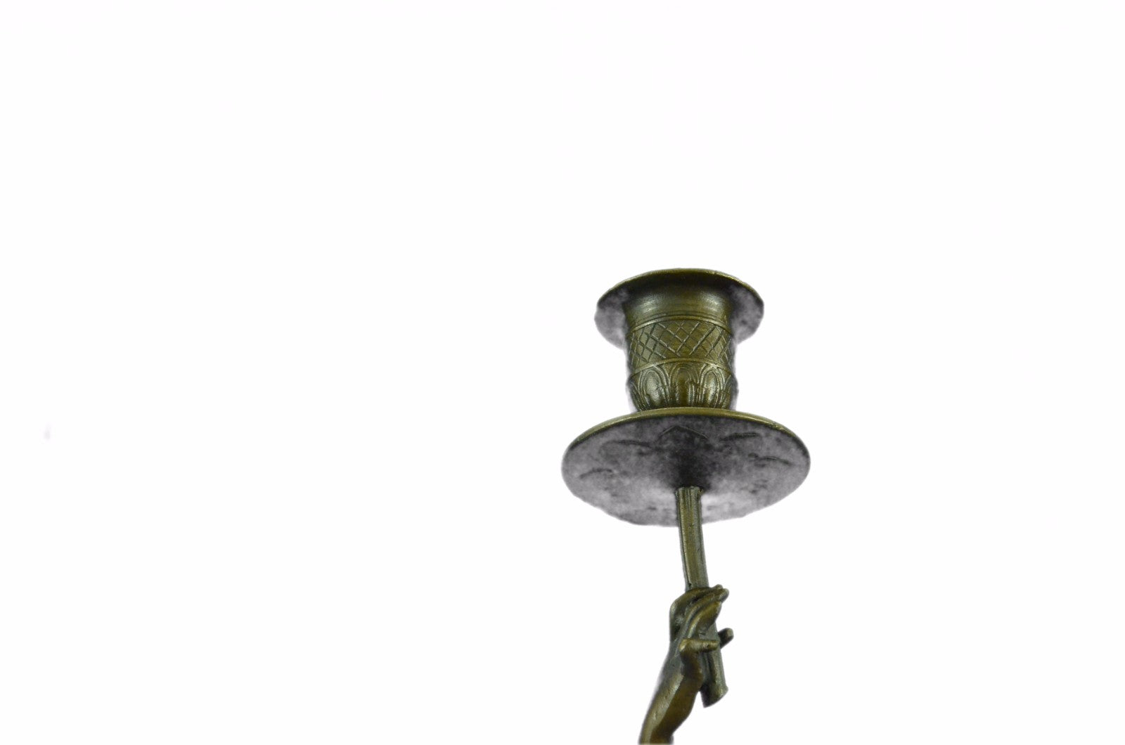 Hot Cast Snake Charmer Candle Holder Classic Erotic Artwork Bronze Sculpture NR