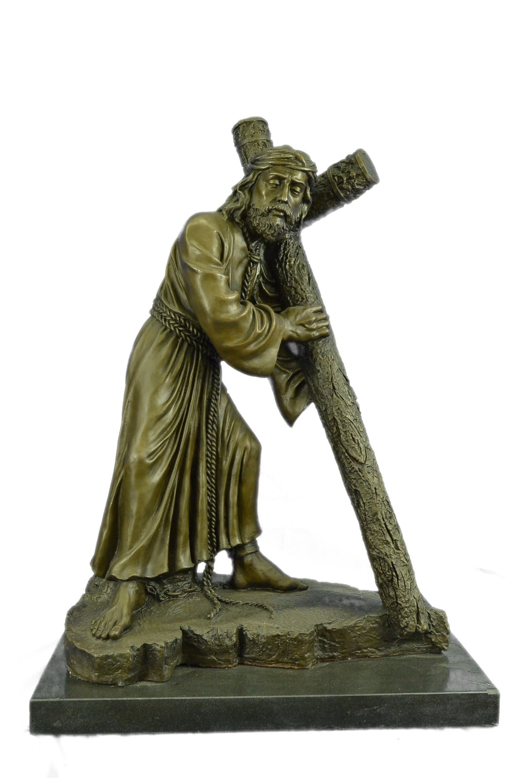 100% Solid Bronze Jesus Christ Church Home Decoration Sculpture Figurine Figure