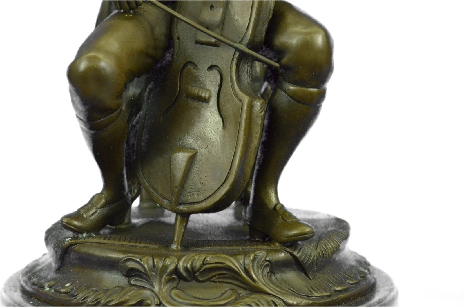 Jazz Band musician cello players Collectible Figurine Hand Made Sculpture