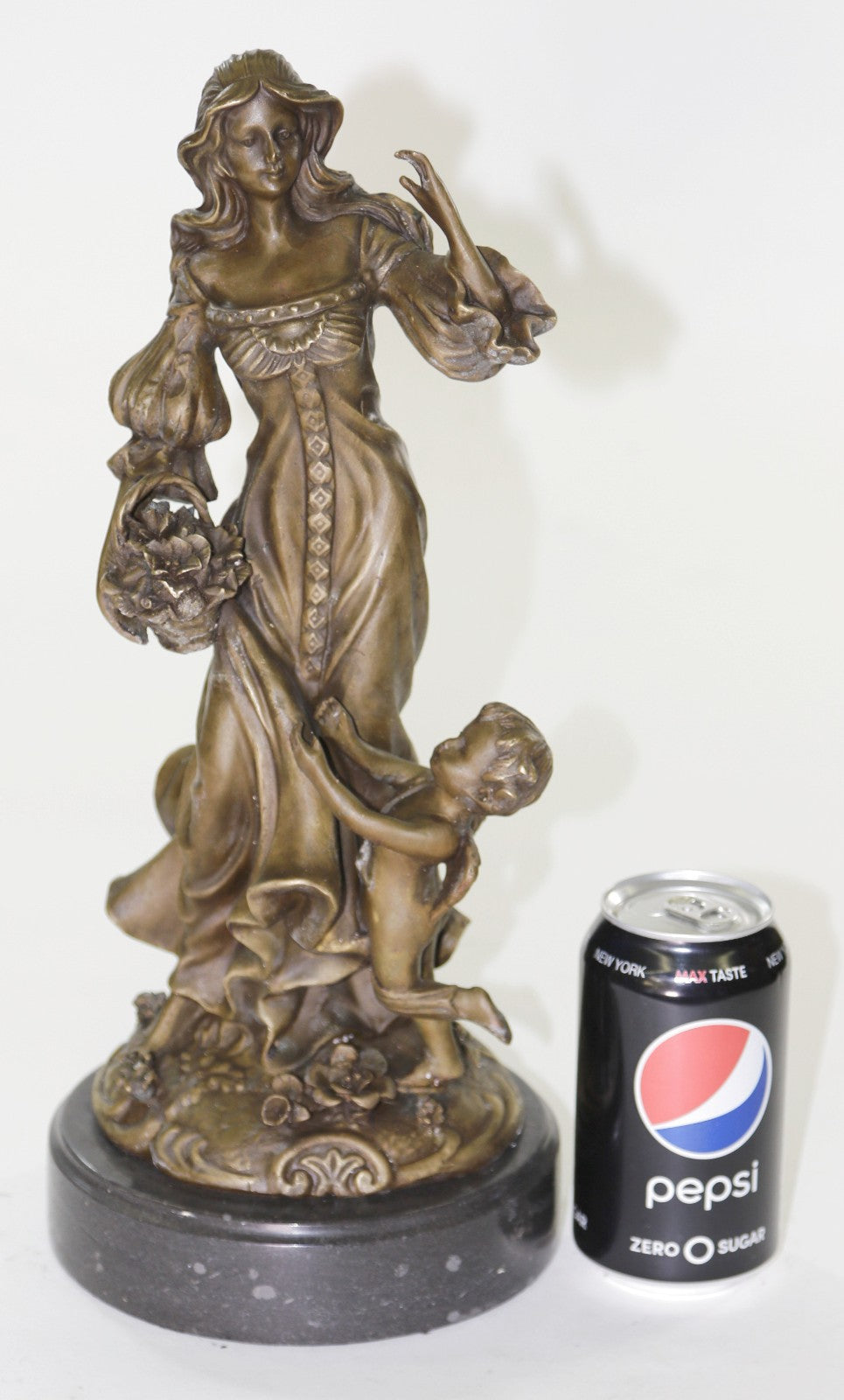 Elegant Sexual Nude Bronze Sculpture Floating Girl Female Figurine Statue Decor
