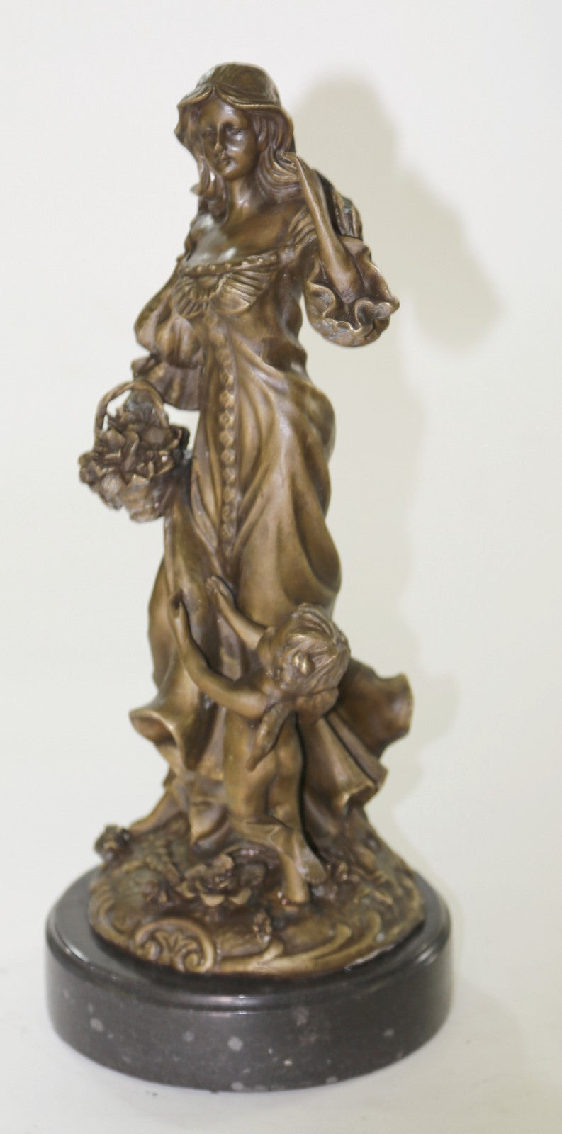 Elegant Sexual Nude Bronze Sculpture Floating Girl Female Figurine Statue Decor