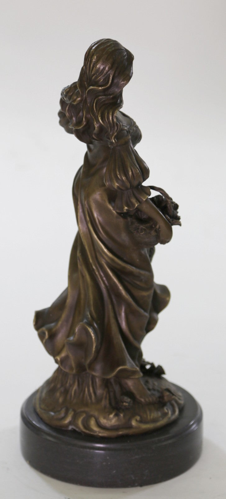 Elegant Sexual Nude Bronze Sculpture Floating Girl Female Figurine Statue Decor