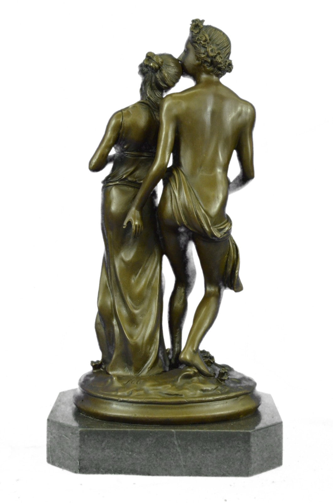 Christmas Perfect Gift Handcrafted Detailed Couple Bronze Sculpture Figurine