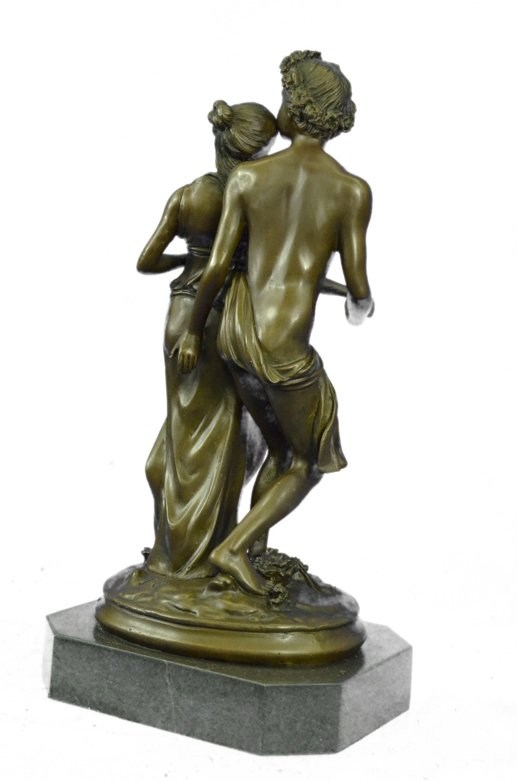 Christmas Perfect Gift Handcrafted Detailed Couple Bronze Sculpture Figurine